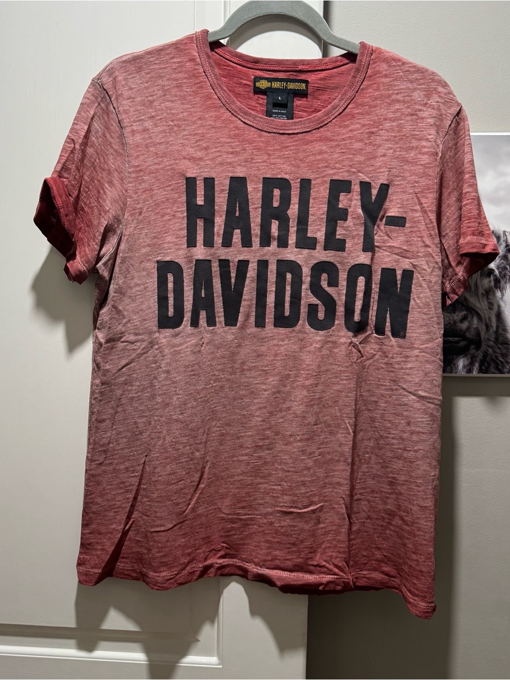 Women’s Harley Davidson shirt.